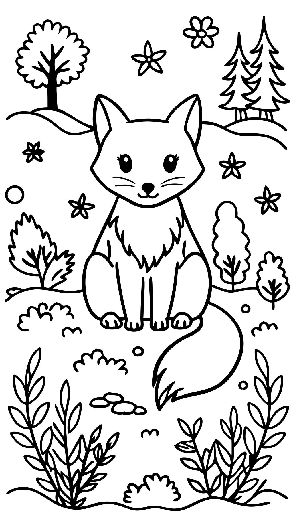 free coloring pages of foxes